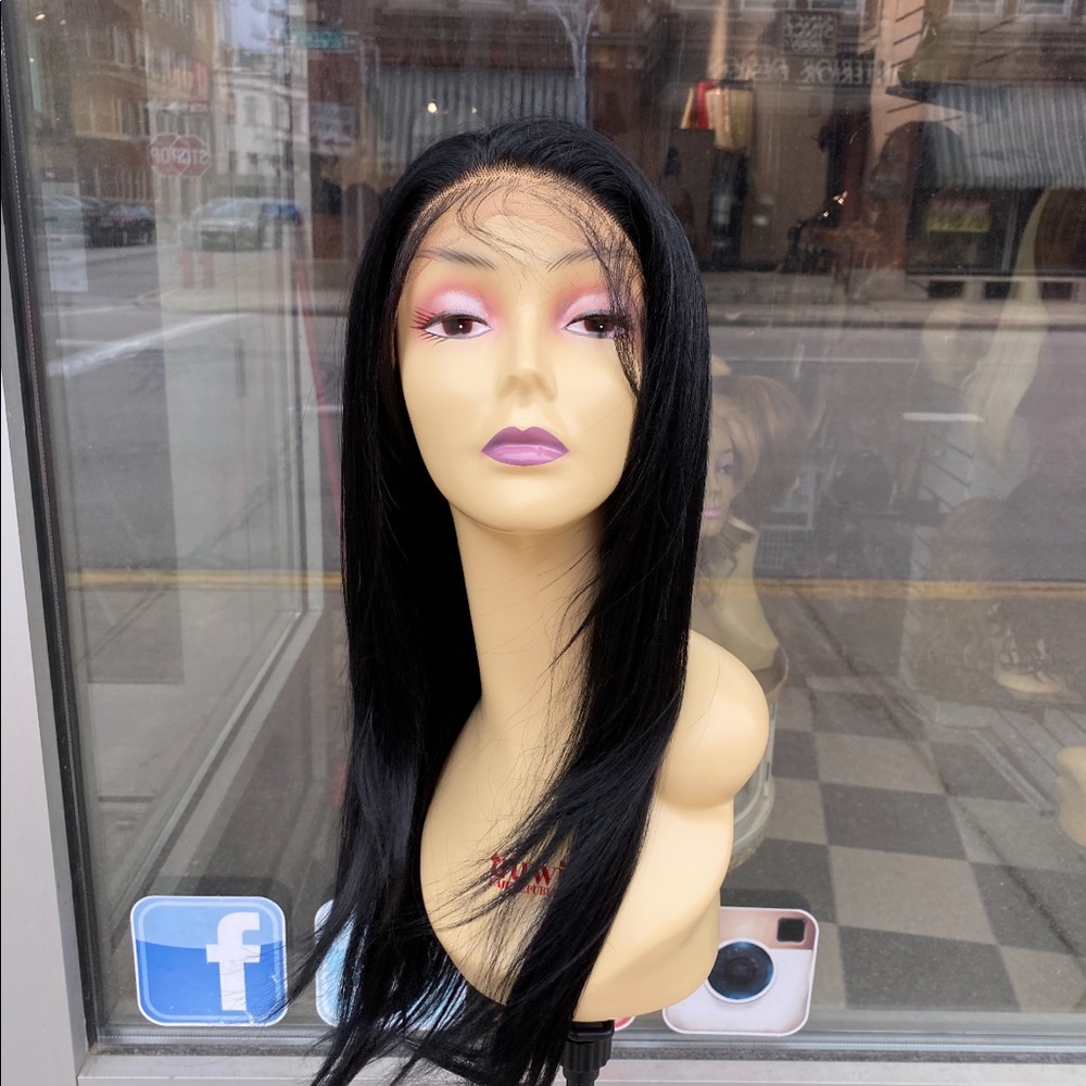 Thick black Freeparting Swisslace Lacefront wig